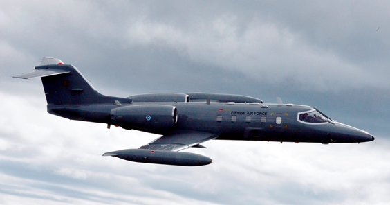 A Finnish Air Force Learjet 35 A/S Jet