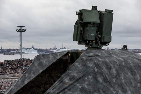 Finnish Army NASAMS II FIN anti-aircraft system in the capital city area
