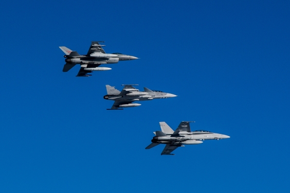 F/A-18, Gripen and F-16