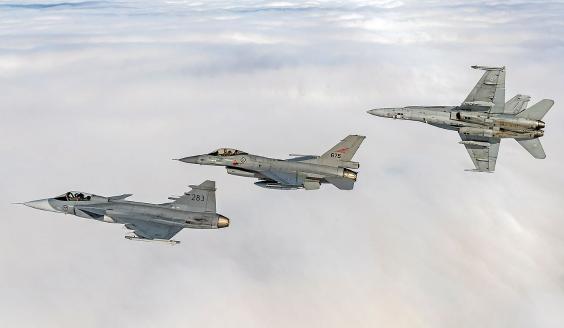 The NORDEFCO nations’ air forces organise joint air combat Cross Border Training (CBT) flight missions deployed from the participating nations’ northern home air bases almost on a weekly basis.