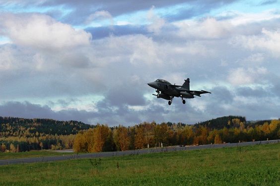 Ruotsin ilmavoimien JAS 39 Gripen -hävittäjä
