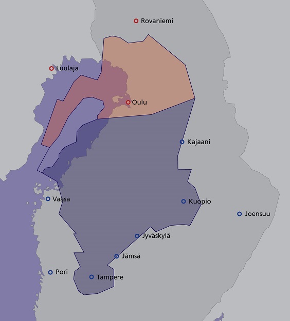 Ruska 19 -harjoituksen lentotoiminta-alue