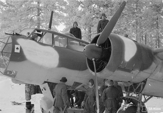 Dornier Do 17 Tiiksjärvellä 12.1.1942
