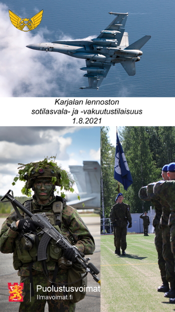 Karjalan lennoston sotilasvala- ja -vakuutustilaisuus Karjalan lennoston sotilasvala- ja -vakuutustilaisuus