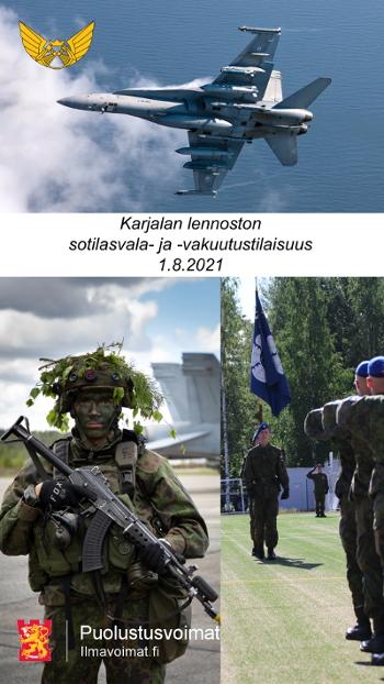 Karjalan lennoston sotilasvala- ja -vakuutustilaisuus Karjalan lennoston sotilasvala- ja -vakuutustilaisuus