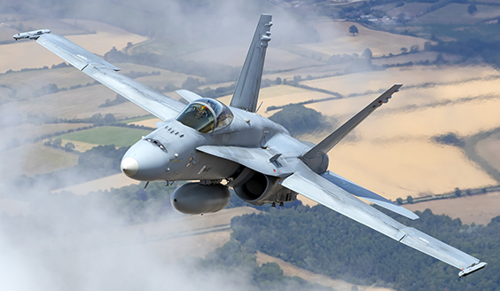 Ilmavoimien F/A-18 Hornet.