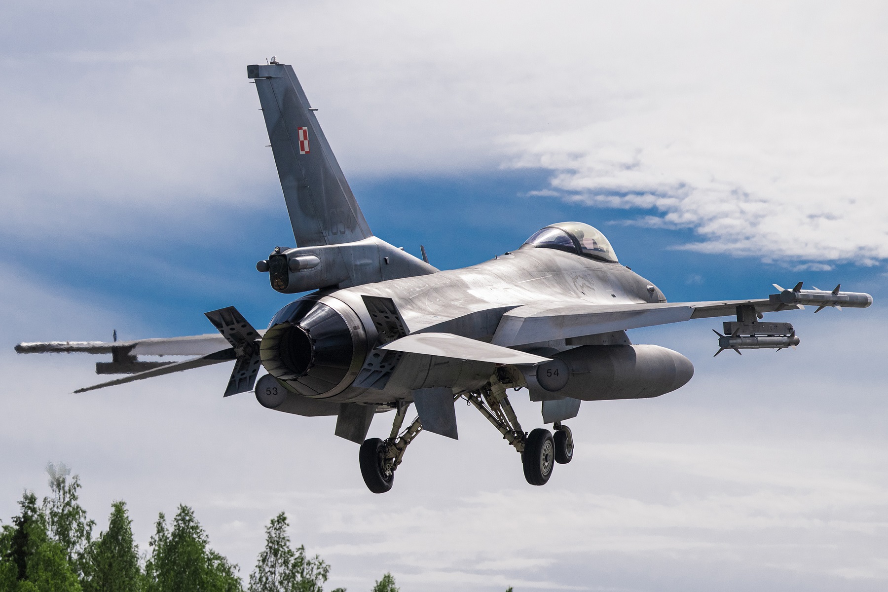 Puolan ilmavoimien F-16 Fighting Falcon -hävittäjä